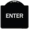 Signmission Designer Series Enter Enter, Black & Silver Heavy-Gauge Aluminum Sign, 18" x 18", BS-1818-24096 A-DES-BS-1818-24096 - alternate 1